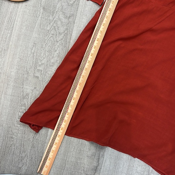 Splendid Rust Red Layered Ruffle Off-Shoulder Dress | Size Small - Picture 11 of 11